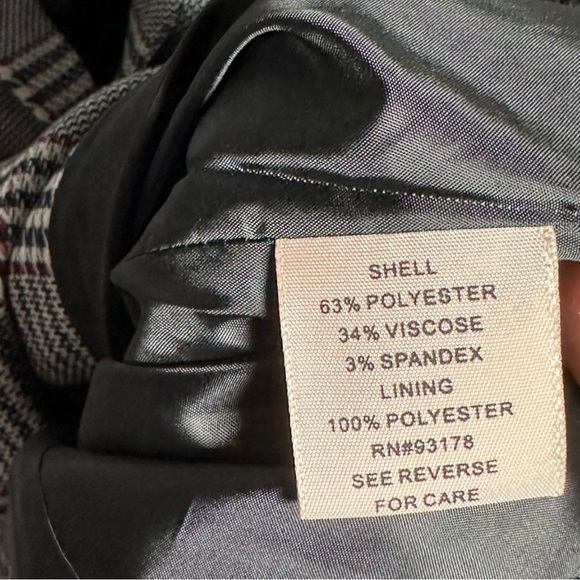 Philosophy Glen Plaid Houndstooth Two Button Work Lined Blazer Jacket 10 NWT - Picture 8 of 8